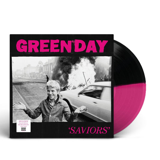Green Day- Saviors (Indie Exclusive Magenta & Black Split w/ Poster) (DAMAGED) [ VINYL LP ]