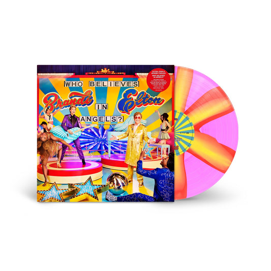 Elton John & Brandi Carlile- Who Believes in Angels? [Pink Spiral LP] (Indie Exclusive Vinyl) (DAMAGED) [ VINYL LP ]
