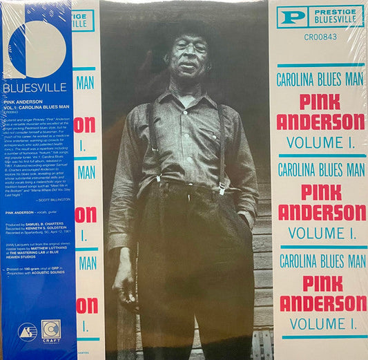 Pink Anderson- Vol. 1: Carolina Blues Man (Bluesville Acoustic Sounds Series) [ VINYL LP ]