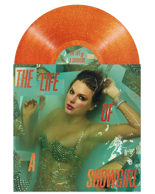 Taylor Swift- The Life of a Showgirl [Sweat and Vanilla Perfume Portofino Orange Glitter Vinyl] (DAMAGED) [ VINYL LP ]