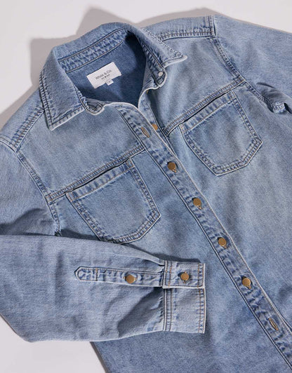 Claudia Relaxed Shirt - Mid Wash